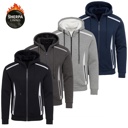 Heather Grey Small Men's Sherpa Fleece-Lined Reflective Tech Full Zip Hoodie (S to 3XL)